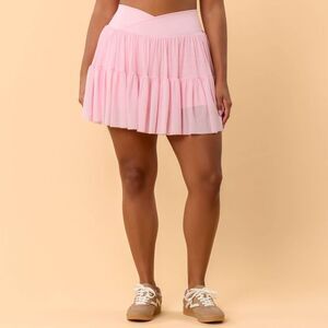 Open Box - Blogilates -  Women's Ballerina Skort - Pink 2X Pink
